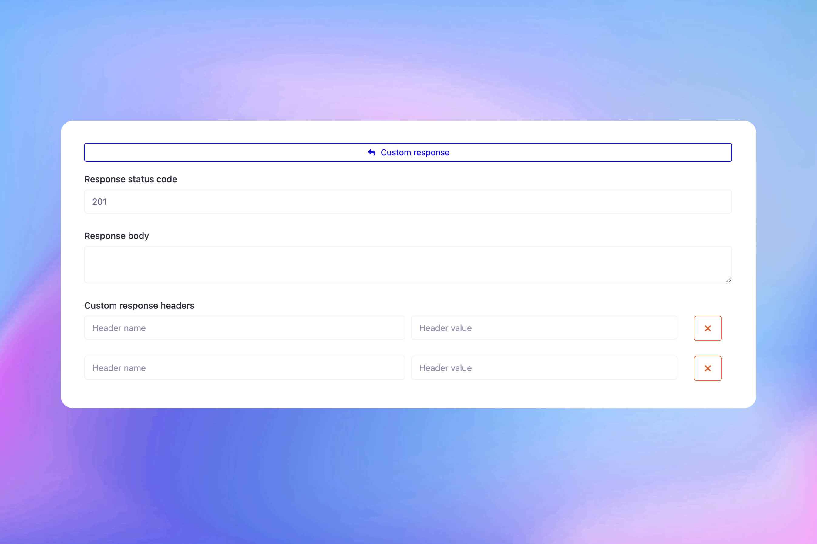 Screenshot benutzerdefinierter HTTP-Responses
